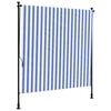 vidaXL Tenda a Rullo Esterno Blu e Bianca 200x270cm Tessuto e Acciaio