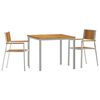 vidaXL Set da pranzo per esterni 3 pz 90 x 90 x 75 cm
