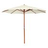 vidaXL Ombrellone 300x258 cm Bianco Sabbia
