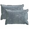 vidaXL Federa 2 pz HOUTEN Azzurro 40 x 60 cm Tessuto Chenille