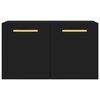 vidaXL Mobile a Parete Nero 60x36,5x35 cm in Legno Multistrato