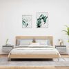 vidaXL Comodini a Parete con luci LED 2 pz Grigio Sonoma