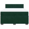 vidaXL Giroletto a Molle con Materasso Verde Scuro 140x190 cm Velluto