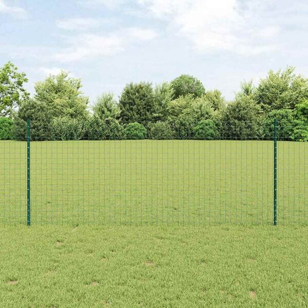vidaXL Recinzione con Posto Verde 1 x 25 m Acciaio e PVC