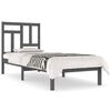vidaXL Giroletto Grigio in Legno Massello di Pino 90x190 cm Single