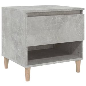 vidaXL Comodino Grigio Cemento 50x46x50 cm in Legno Multistrato