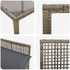 vidaXL Set da Pranzo per Giardino 3 pcs Grigio polyrattan