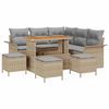vidaXL Set Divano da Giardino 9 pz Beige polyrattan