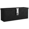 vidaXL Contenitore Portaoggetti Nero 50x15x20,5 cm in Alluminio