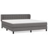 vidaXL Giroletto a Molle con Materasso Grgio 180x200 cm in Similpelle