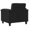 vidaXL Poltrona Nera 60 cm in Microfibra