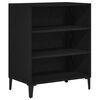 vidaXL Credenza Rovere Nero 57 x 35 x 70 cm Legno ingegnerizzato