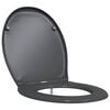 vidaXL Sedile del WC Antracite 47 x 37 x 4 cm Duroplast