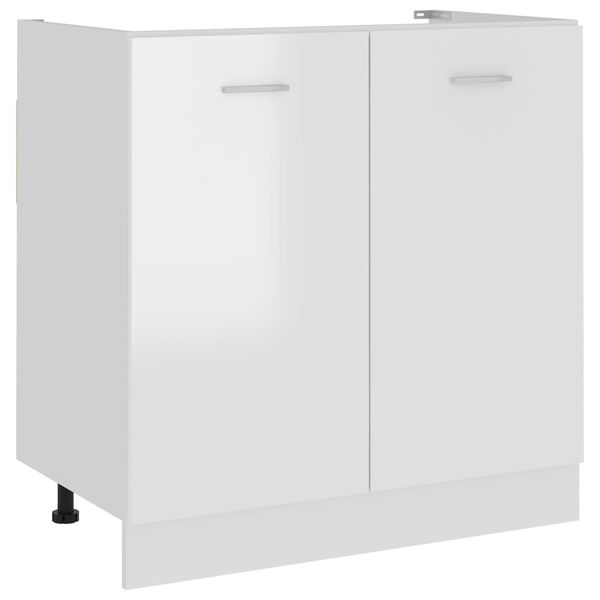 vidaXL Mobile Sottolavello &ldquo;Lyon&rdquo; Bianco Lucido 80x46x81,5