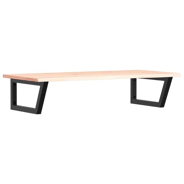 vidaXL Ripiano a Parete per Lavabo in Acciaio e Massello di Rovere