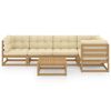 vidaXL Set Divani da Giardino 6 pz con Cuscini Legno Massello di Pino