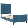 vidaXL Letto a molle con testiera Blu Scuro 90 x 190 cm Velluto