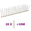 vidaXL Set Dissuasori per Uccelli e Piccioni 20 pz 4 File 10 m