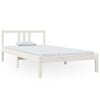 vidaXL Giroletto Bianco in Legno Massello 100x200 cm