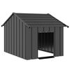 vidaXL Casetta per Cani con Tetto 83x130x85 cm Acciaio Zincato