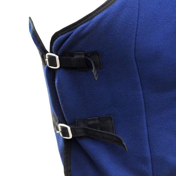 Coperta in pile con sovraccinghie 105 cm blu per cavalli