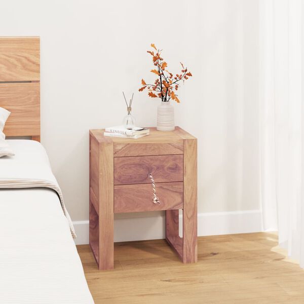 vidaXL Comodino 40x30x50 cm in Legno Massello di Teak