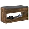 vidaXL Panca per ingresso Quercia Affumicata 83 x 38 x 45 cm