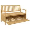 vidaXL Panchina con contenitore con archiviazione Acacia Solido