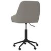 vidaXL Sedia da Ufficio Girevole Grigio Chiaro in Velluto