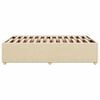 vidaXL Giroletto senza Materasso Crema 120x200 cm Tessuto