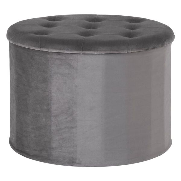 House Nordic Pouf Arya con Portaoggetti Grigio Scuro