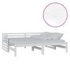 vidaXL Dormeuse Estraibile 2x(90x200) cm Bianca in Massello di Pino