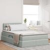 vidaXL Letto con Contenitore Grigio chiaro 120 x 190 cm Velluto