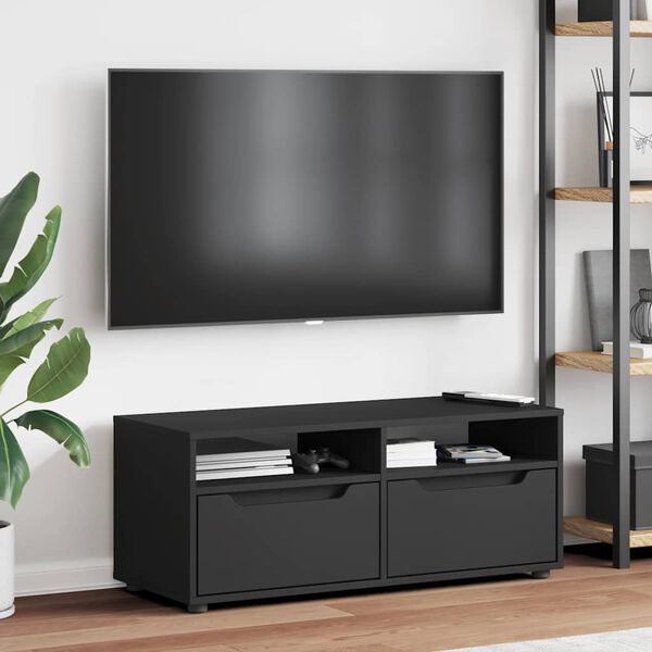 vidaXL Mobile TV VISNES Nero 100x40x38 cm in Legno Multistrato