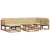 vidaXL Set di divani da esterno con cuscino 19 pcs Naturale e Beige