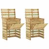 vidaXL Compostiera da giardino a listelli 2 pcs Verde