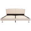 vidaXL Letto con Materasso Memory Foam Tessuto Beige 180x200 cm