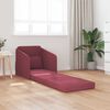 vidaXL Divano letto 60cm Rosso Vino Tessuto