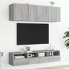 vidaXL Mobili TV Muro 2pz Grigio Sonoma 40x30x30 cm Legno Multistrato