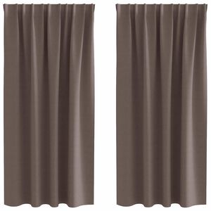 vidaXL Tende Blackout con Anelli 2 pcs Marrone Scuro 175 x 140 cm