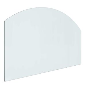 vidaXL Piastra in vetro per camino Trasparente 80 x 50 cm Vetro