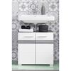 Trendteam Unit&agrave; Lavabo Set-One Bianco e Argento Fum&eacute;