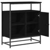 vidaXL Credenza Rovere Nero 69 x 35 x 80 cm Legno multistrato