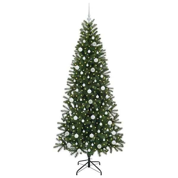 vidaXL Albero di Natale artificiale con 300 LED Verde 210 cm PE e PVC