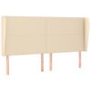 vidaXL Testiera ad Orecchio Crema 183x23x118/128 cm in Tessuto