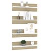 vidaXL Mensole Muro 4pz Bianco e Sonoma 60x11,5x18cm Legno Multistrato
