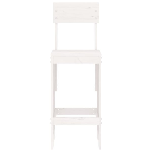 vidaXL Sgabelli da Bar 2pz Bianchi 40x48,5x115,5cm Legno Massello Pino
