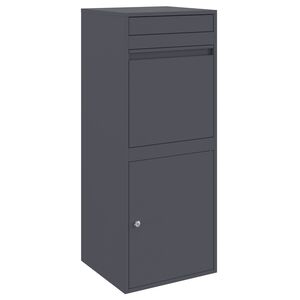 vidaXL Cassetta per pacchi Antracite 41 x 38 x 103 cm Acciaio