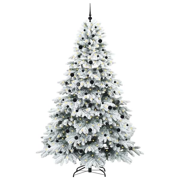 vidaXL Albero di Natale artificiale con 300 LED Bianco 240 cm PE e PVC