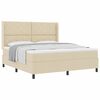 vidaXL Letto a molle con materasso Crema 180 x 200 cm Tessuto
